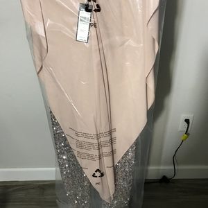 bcbg high low sequin jumpsuit